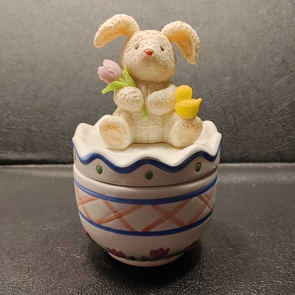 Vintage Houston Harvest Bunny Chick Candy Dish